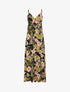 Robe longue empire imprimé fleurs des îles - Bleu nuit - 5