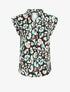 Blouse sans manches à imprimé abstrait - Noir - 1