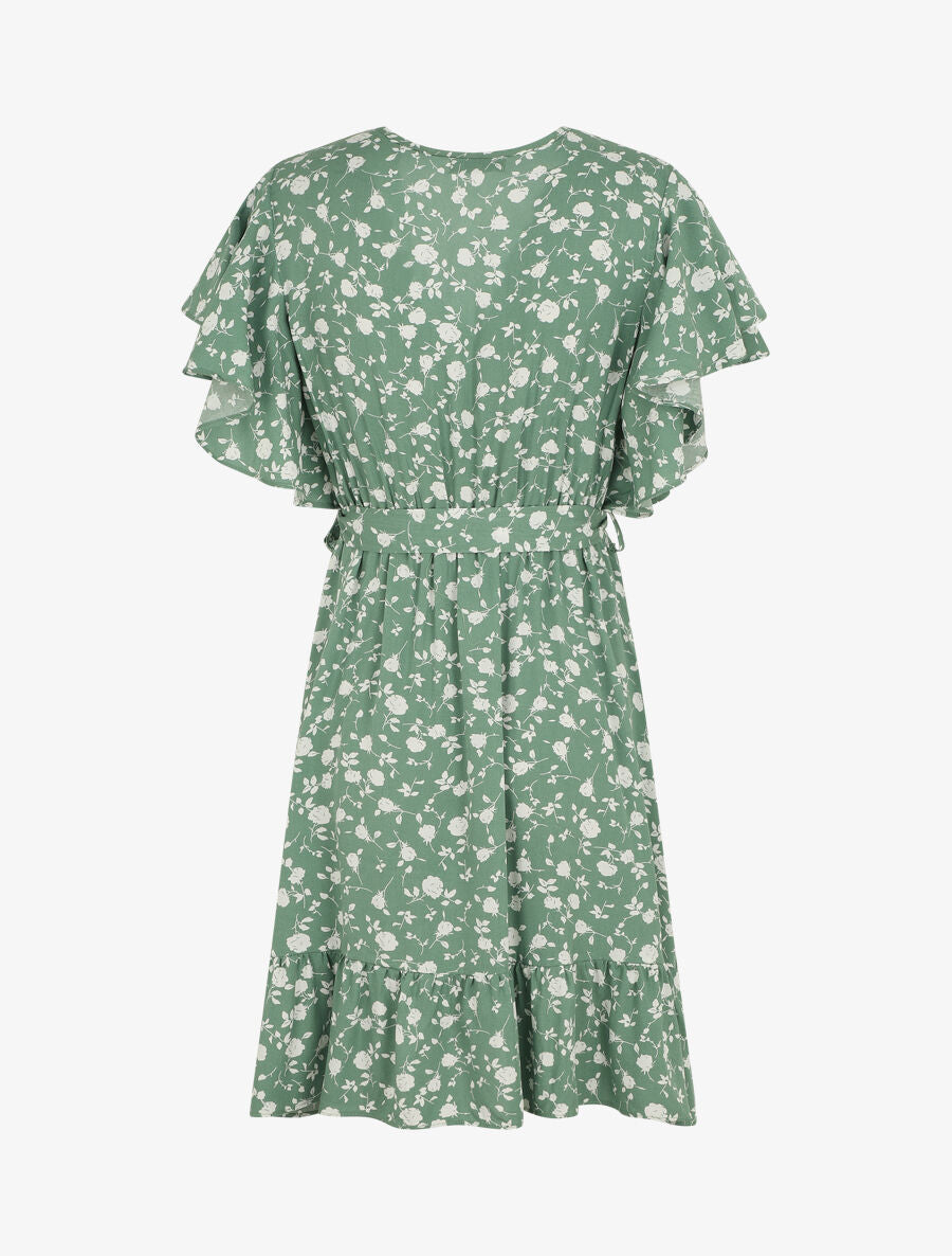 Robe mi-longue coupe patineuse - Vert - 2