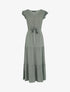 Robe longue unie sans manches à volants - Kaki - 5