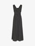 Robe longue à pois sans manches - Noir - 1