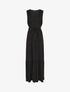 Robe longue unie sans manches - Noir - 4