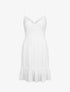 Robe courte unie et broderies - Blanc - 1