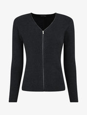 Gilet côtélé zippé - Noir - 6