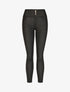 Pantalon slim taille haute effet ciré - Noir - 1
