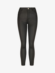 Pantalon slim effet ciré - Noir - 6