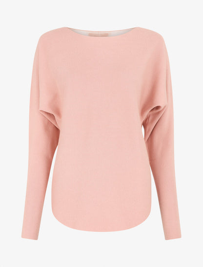 Pull côtelé à dos ajouré - Rose - 4