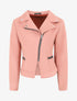 Veste style perfecto en suédine - Rose - 4