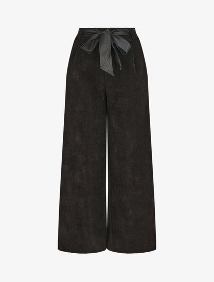 Pantalon ample en velours côtelé - Noir - 4