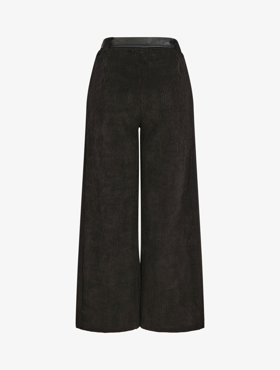Pantalon ample en velours côtelé - Noir - 2