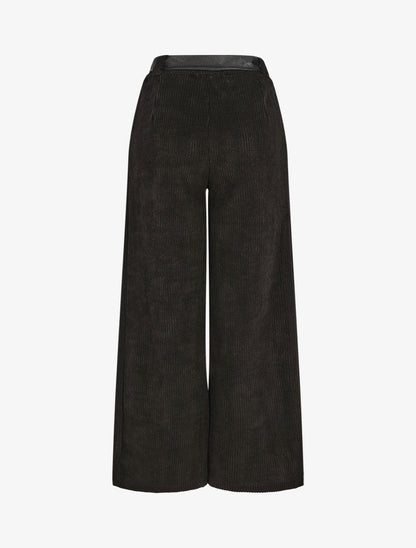 Pantalon ample en velours côtelé - Noir - 2