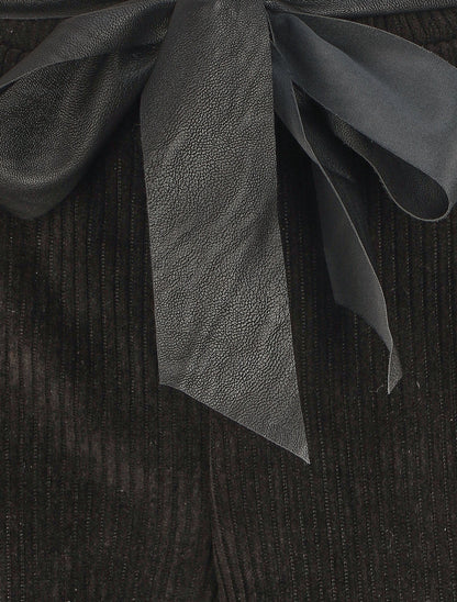 Pantalon ample en velours côtelé - Noir - 3