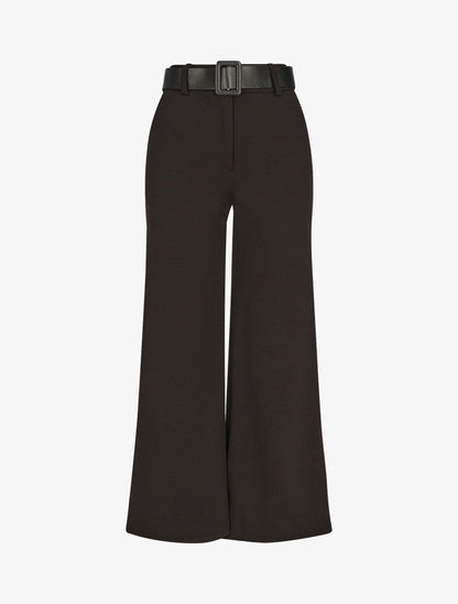 Pantalon ample taille haute - Noir - 4