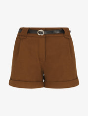 Short droit en feutrine - Marron - 1