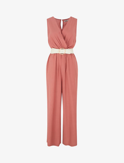 Combinaison fluide sans manches - Corail - 1