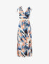 Robe imprimé abstrait à nœuds aux épaules - Corail - 6