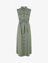 Robe évasée boutonnée à poches - Kaki - 5