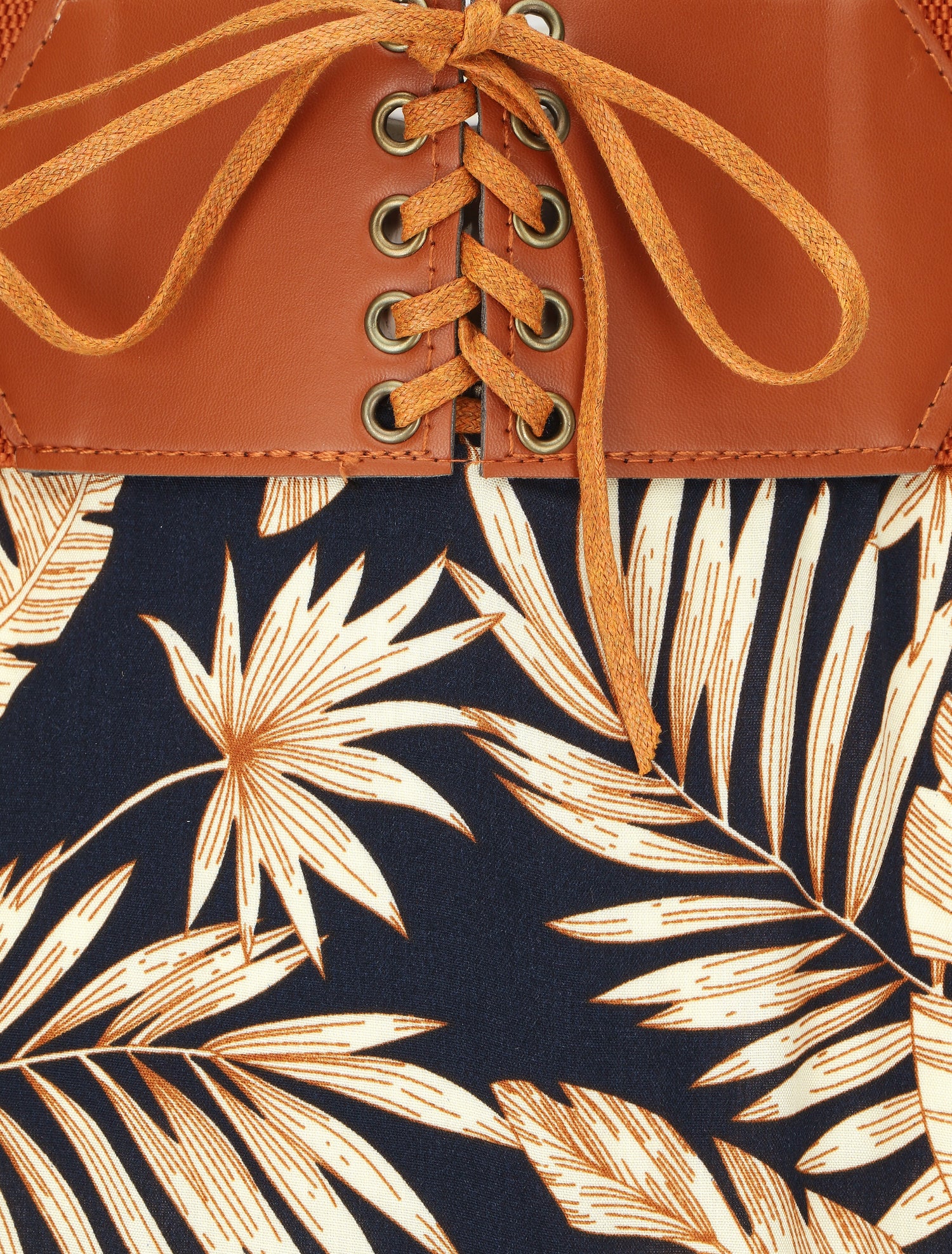 Jupe longue imprimé tropical - Marine - 4