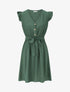 Robe mi-longue unie - Vert sapin - 1