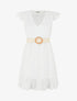 Robe courte évasée en broderie anglaise - Blanc - 1
