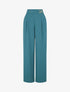 Pantalon ample à détail doré - Bleu canard - 4