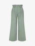Pantalon ample uni à taille haute - Vert gris - 4