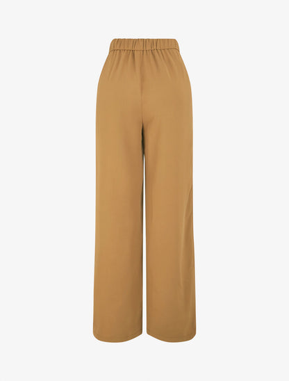 Pantalon ample à fermeture stylisée - Camel - 2