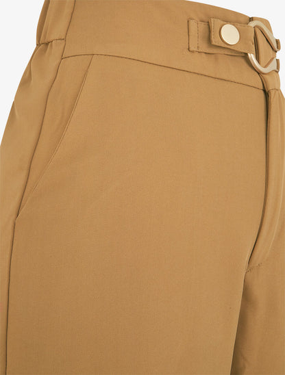 Pantalon ample à fermeture stylisée - Camel - 3