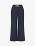 Pantalon ample à boucle style noeud - Marine - 1