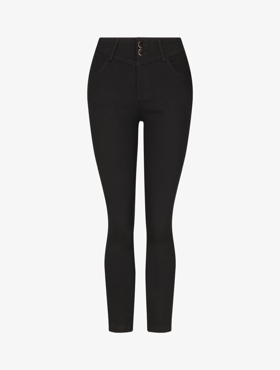 Pantalon stretch coupe skinny - Noir - 1
