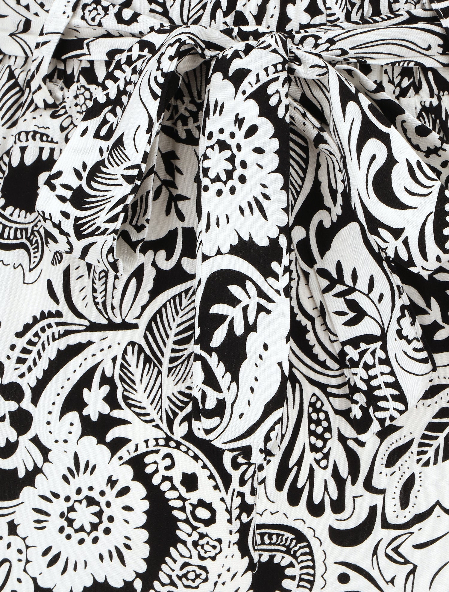 Pantalon fluide à imprimé feuillage - Noir - 3