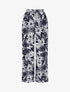 Pantalon fluide à imprimé hawaien - Bleu nuit - 1