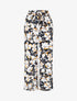 Pantalon fluide à imprimé fleuri - Bleu nuit - 1