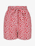 Short fluide imprimé petites fleurs et ceinturé - Rouge - 4