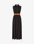 Robe longue unie sans manches - Noir - 5