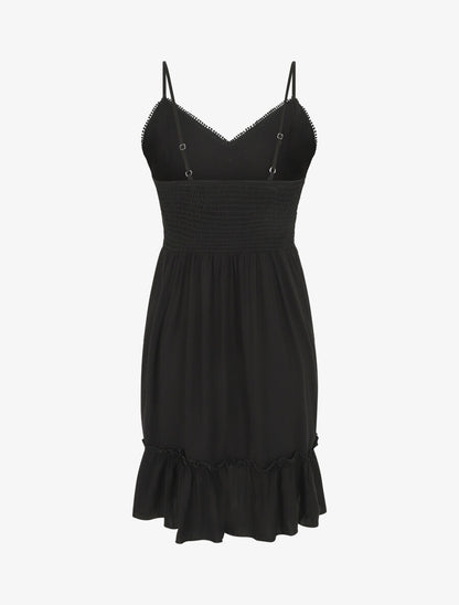Robe évasée à fines bretelles - Noir - 2