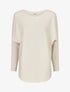 Pull uni à manches chauves-souris - Crème - 1
