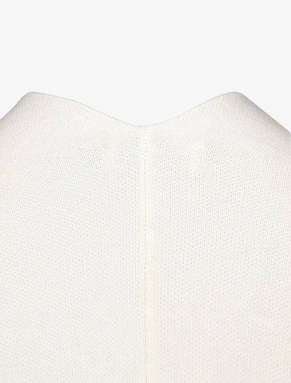 Poncho uni et franges - Crème - 3