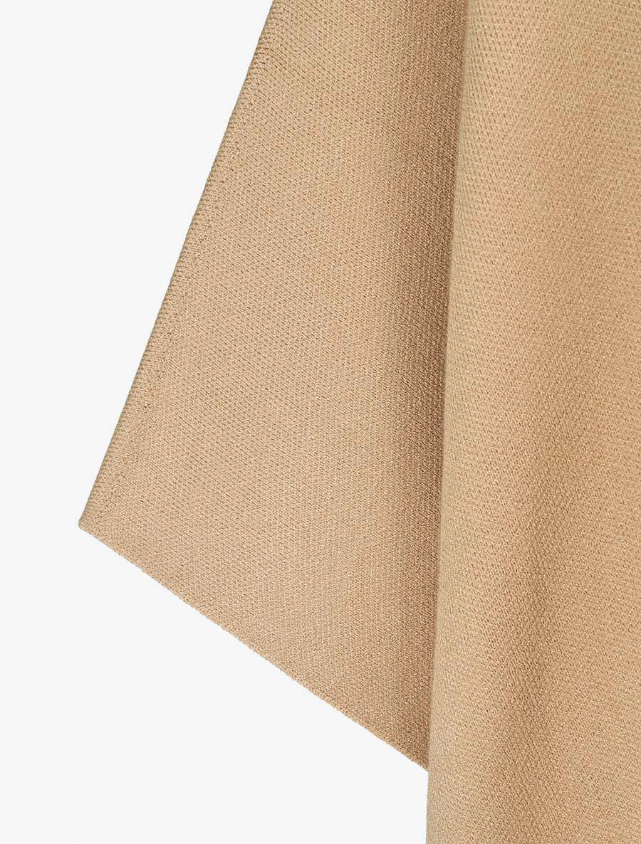 Poncho uni et franges - Camel - 3