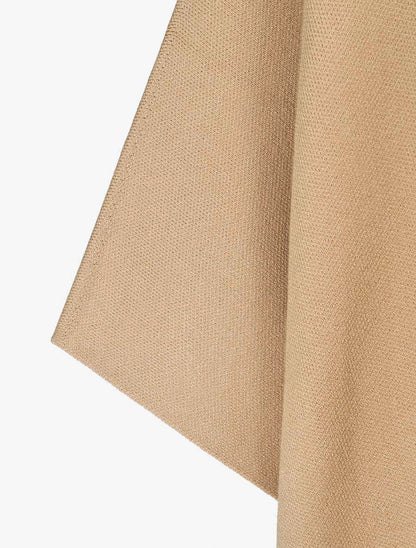 Poncho uni et franges - Camel - 3