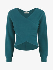 Pull cache-coeur et bas asymétrique - Bleu canard - 1