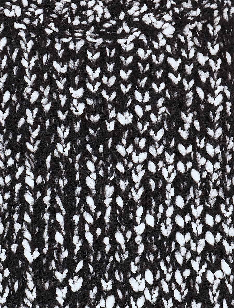 Pull en maille effet moucheté - Noir - 3