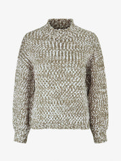 Pull en maille effet moucheté - Kaki - 1