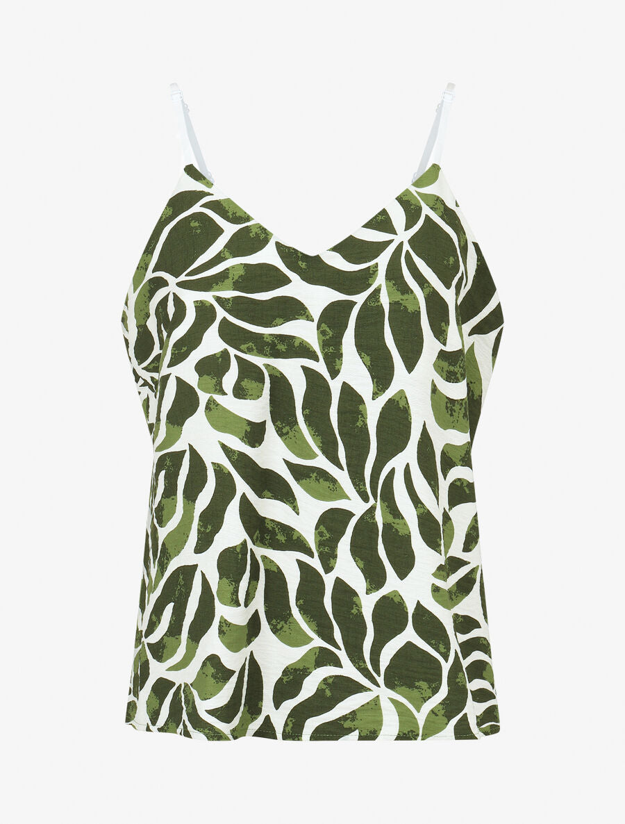 Ensemble caraco et pantalon imprimé abstrait - Vert - 2