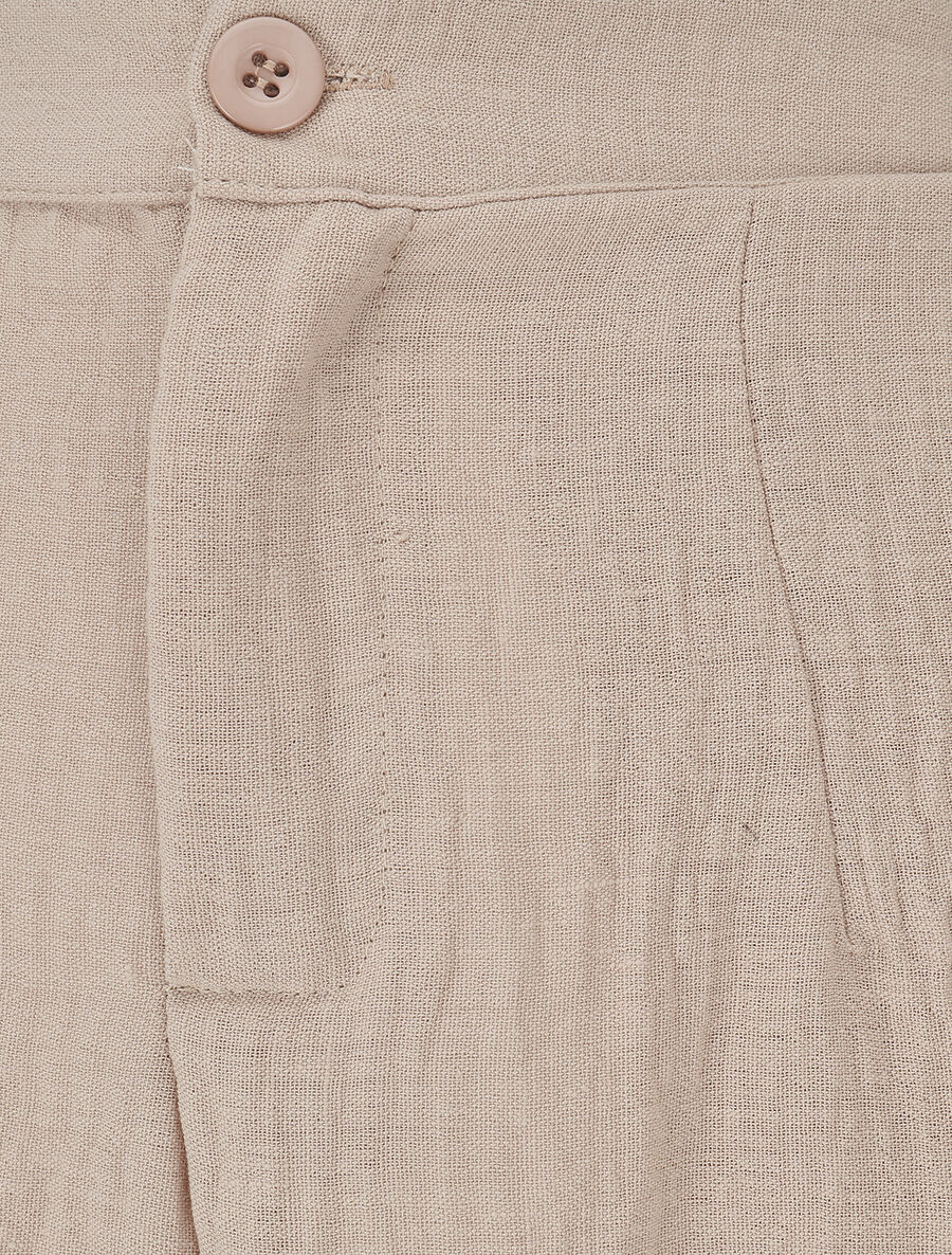 Ensemble top sans manches et pantalon - Beige - 6