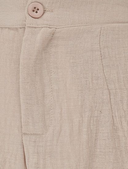 Ensemble top sans manches et pantalon - Beige - 6