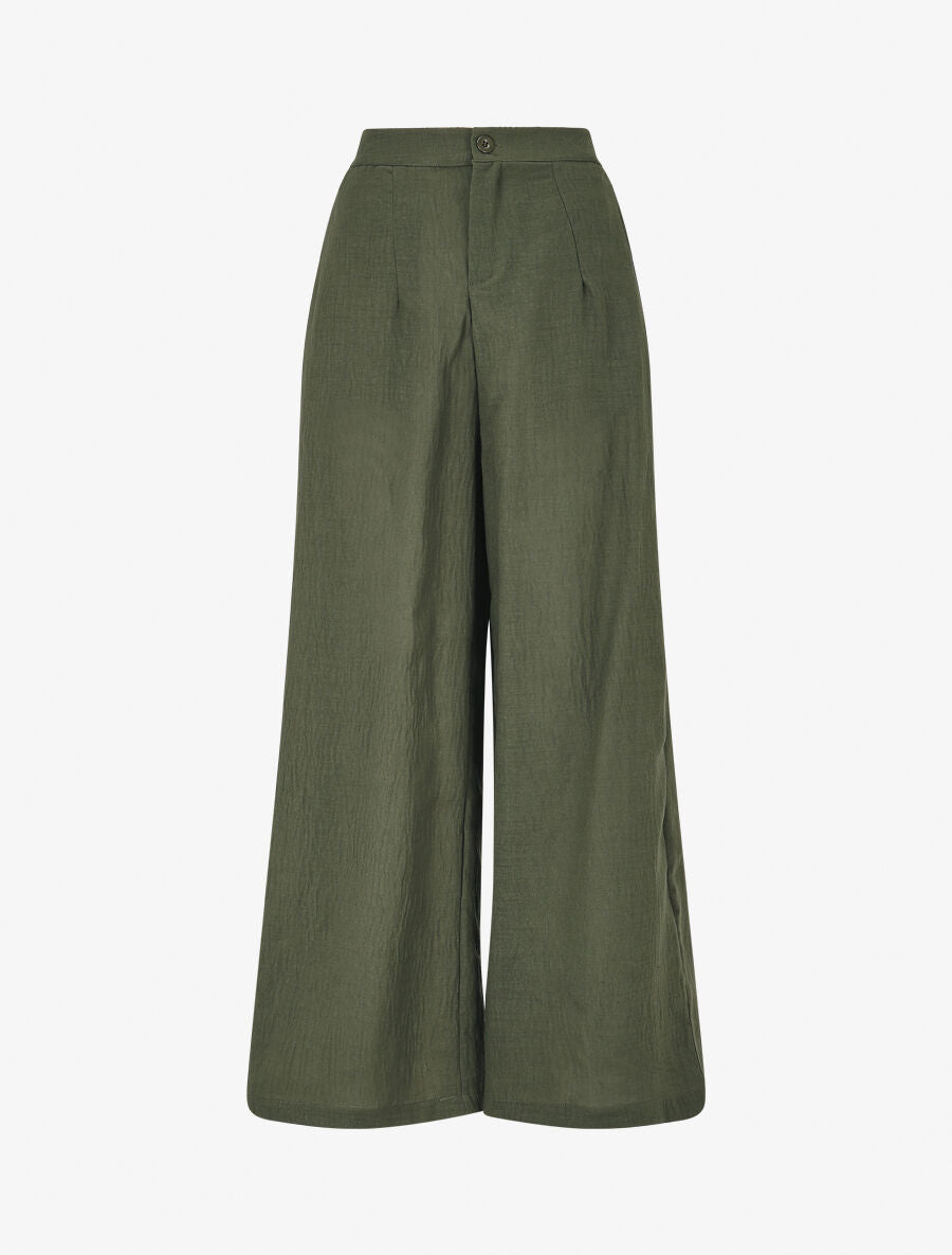Ensemble top sans manches et pantalon - Kaki - 4