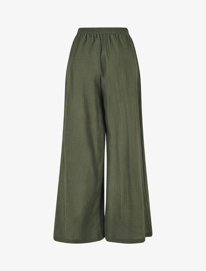 Ensemble top sans manches et pantalon - Kaki - 5