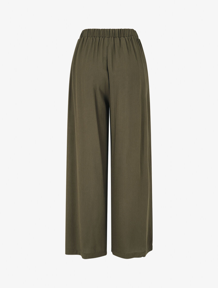 Ensemble top à nouer et pantalon - Kaki - 5