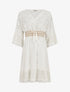 Robe bohème à dentelle fleurie - Blanc - 1